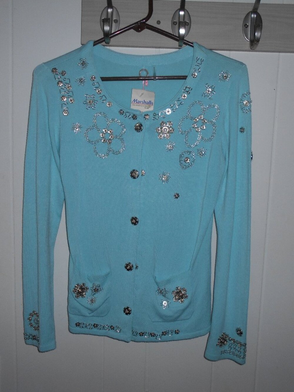 Long Sleeve Top w/ Metal Patterns- -NWT